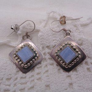 Carol Felley Sterling Silver & Blue Stone Earrings